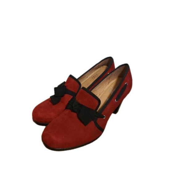 Azura Shoes - Azura red and black heels